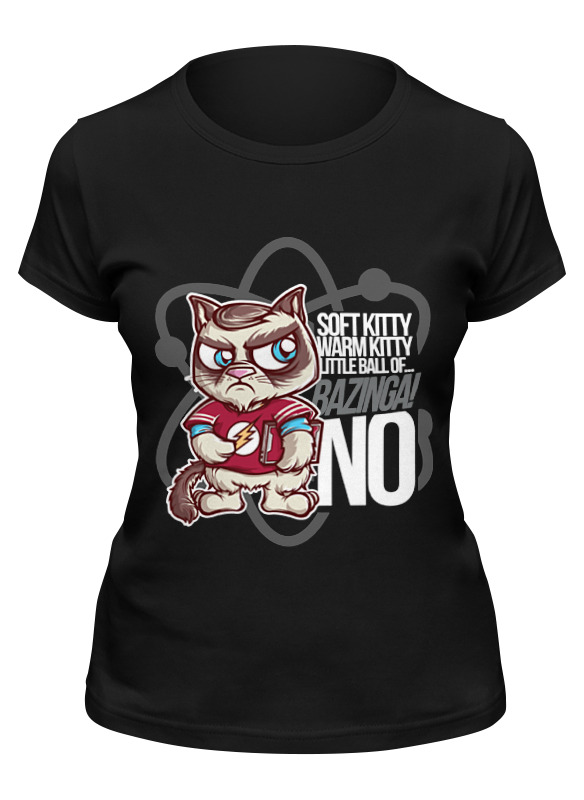 

Футболка женская Printio Bazinga! черная 2XL, Черный, Bazinga!