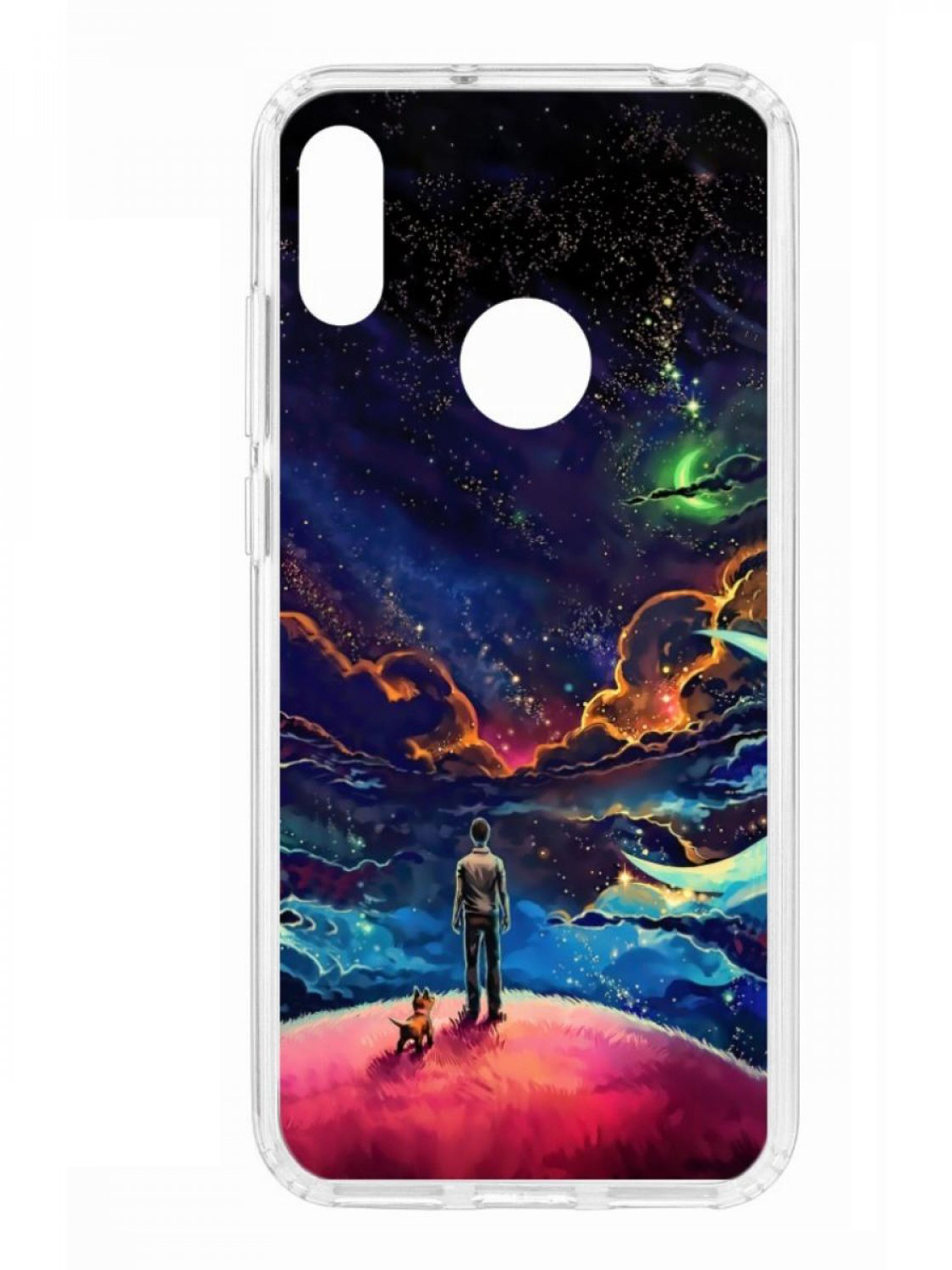 Чехол для смартфона Huawei Y6 2019 КRUЧЕ Print прозрачный с принтом