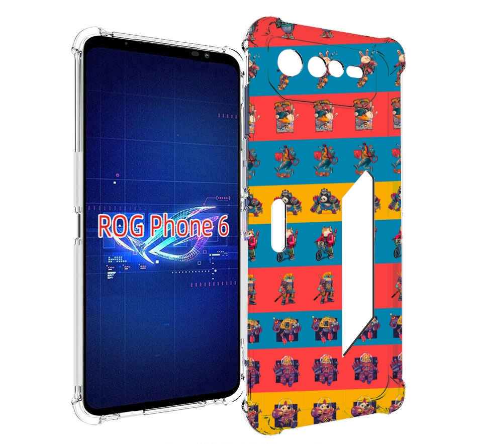 

Чехол MyPads много стикеров для Asus ROG Phone 6, Прозрачный, Tocco