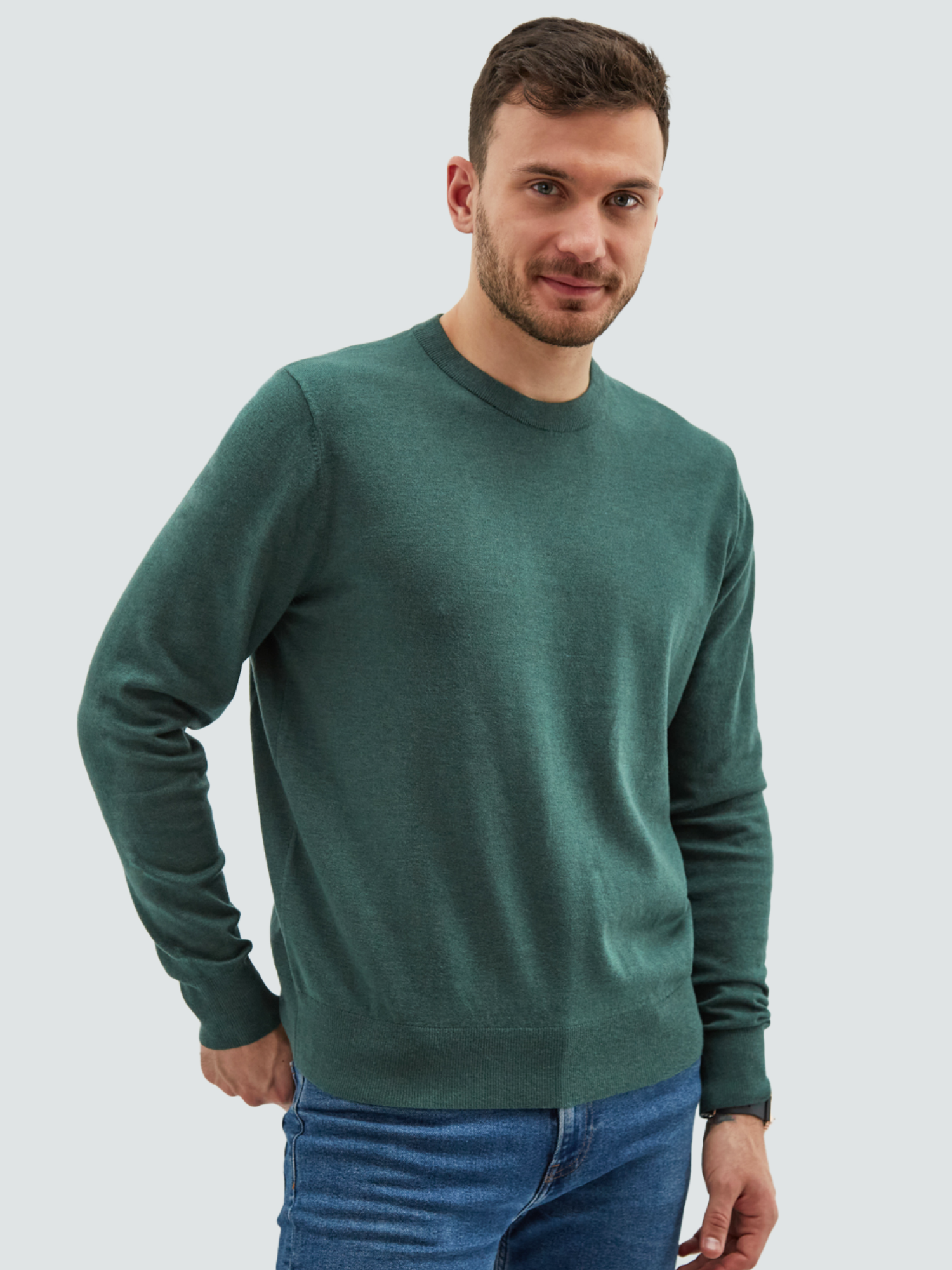

Джемпер мужской MANAFOFF 8105 зеленый L, 8105