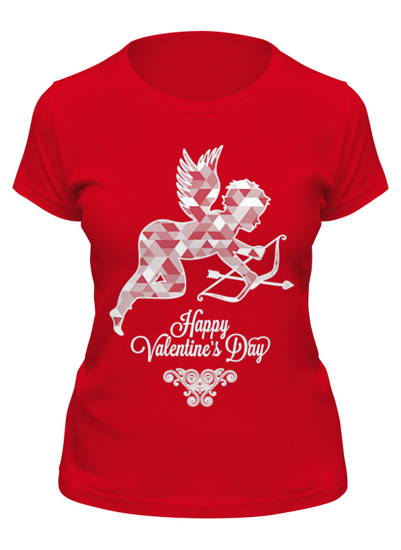 

Футболка женская Printio Happy valentnine's day красная 2XL, Красный, Happy valentnine's day