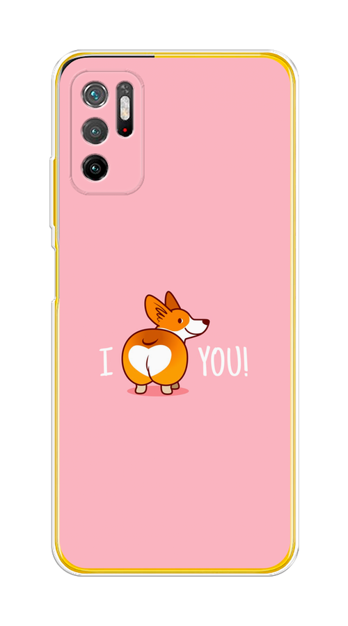 

Чехол на Xiaomi Poco M3 Pro "Корги I love you", Розовый;коричневый;белый, 311050-1