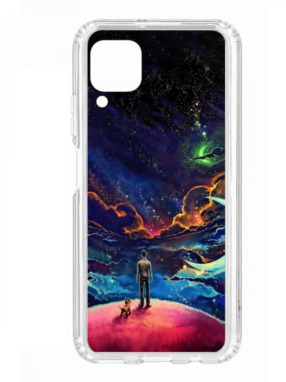

Чехол для смартфона Huawei P40 Lite КRUЧЕ Print прозрачный с принтом, Разноцветный