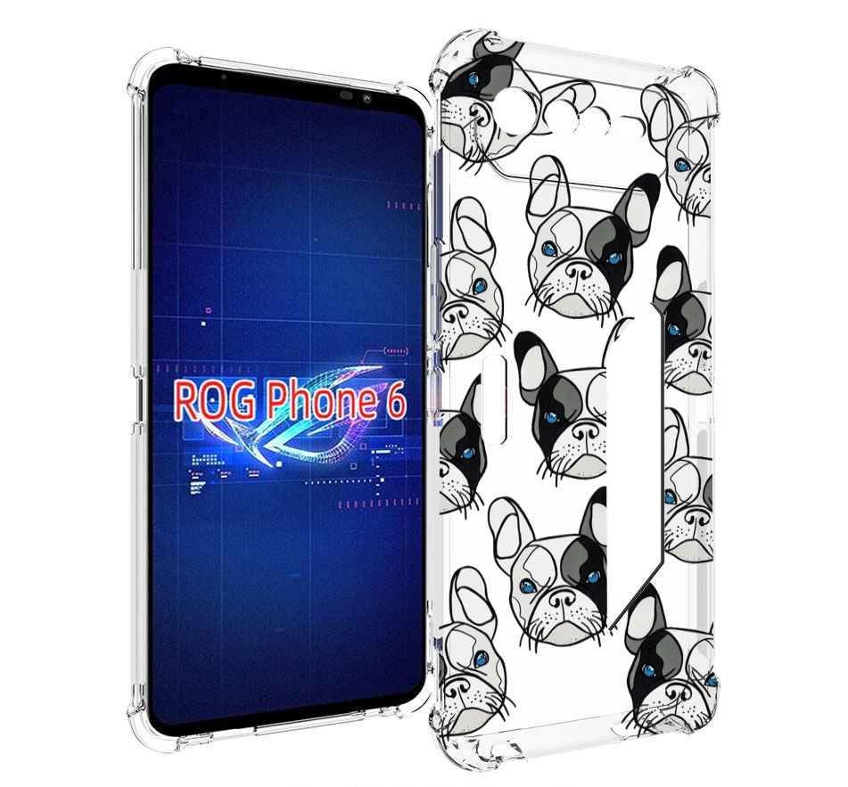 

Чехол MyPads мини-собачки-черно-белый для Asus ROG Phone 6, Прозрачный, Tocco
