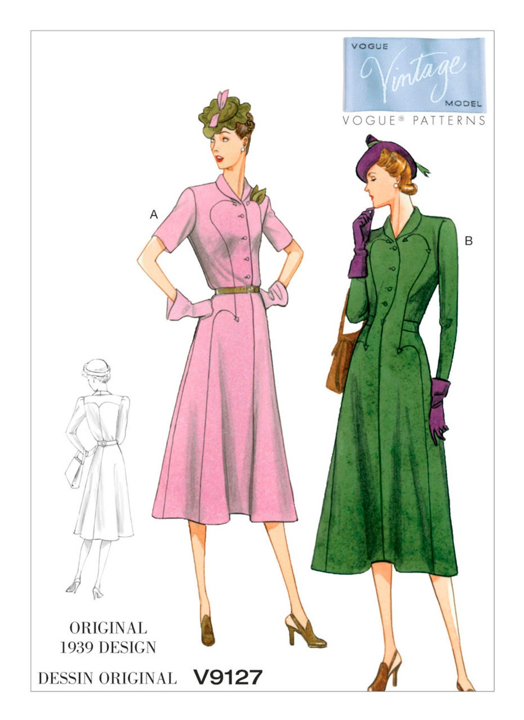 

Выкройка Vogue №9127 — Ретро 1939: Платье