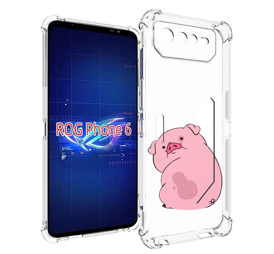 

Чехол MyPads милый-поросенок детский для Asus ROG Phone 6, Прозрачный, Tocco