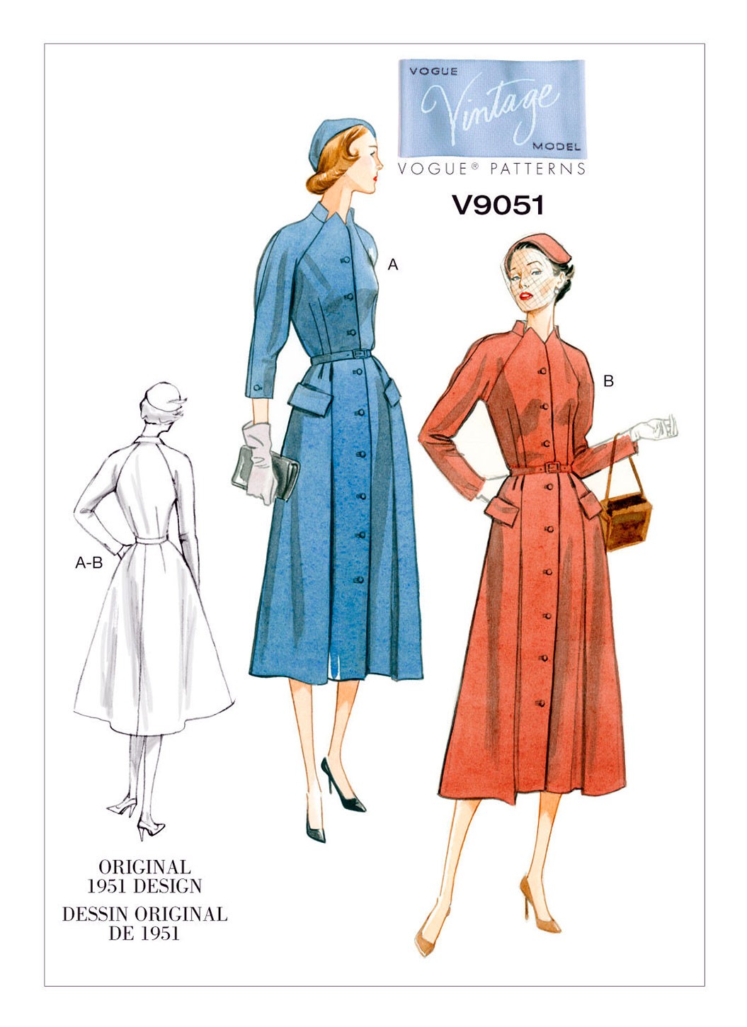 

Выкройка Vogue №9051 — Ретро 1951: Платье с поясом