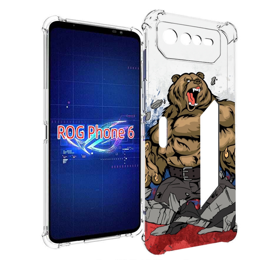 

Чехол MyPads медведь защитник родины для Asus ROG Phone 6, Прозрачный, Tocco