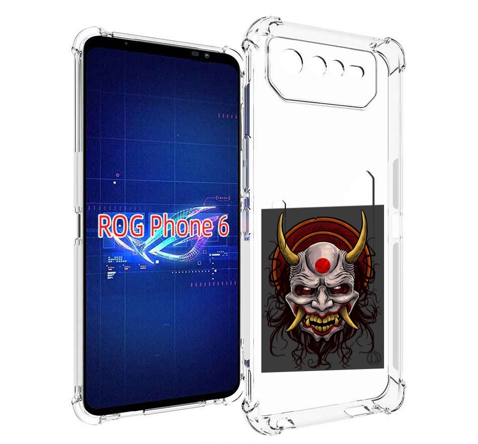 

Чехол MyPads маска с клыками и рогами для Asus ROG Phone 6, Прозрачный, Tocco