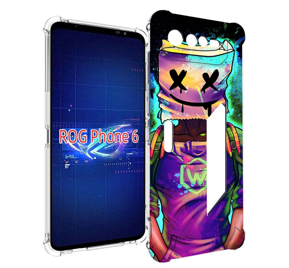

Чехол MyPads маршмеллоу-глитч для Asus ROG Phone 6, Прозрачный, Tocco