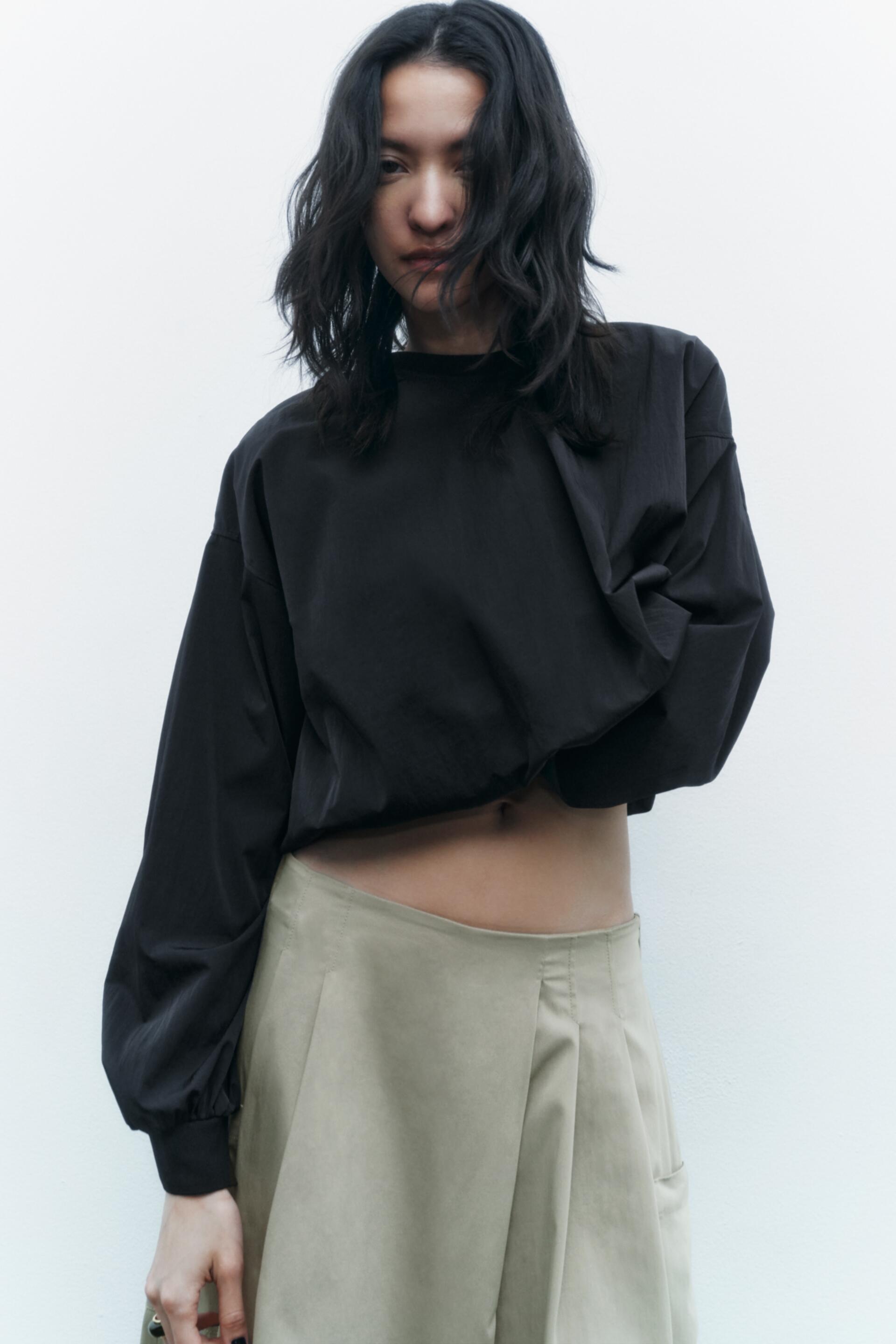 

Лонгслив женский ZARA 04437040 черный M (доставка из-за рубежа), 04437040