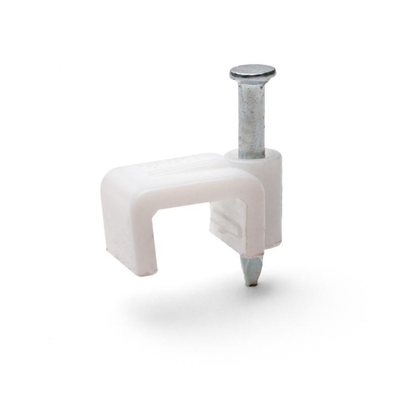 

Fortisflex 49448 Скоба пласт. с гв.плоск. СПП 4 (50шт.), Белый, 49448