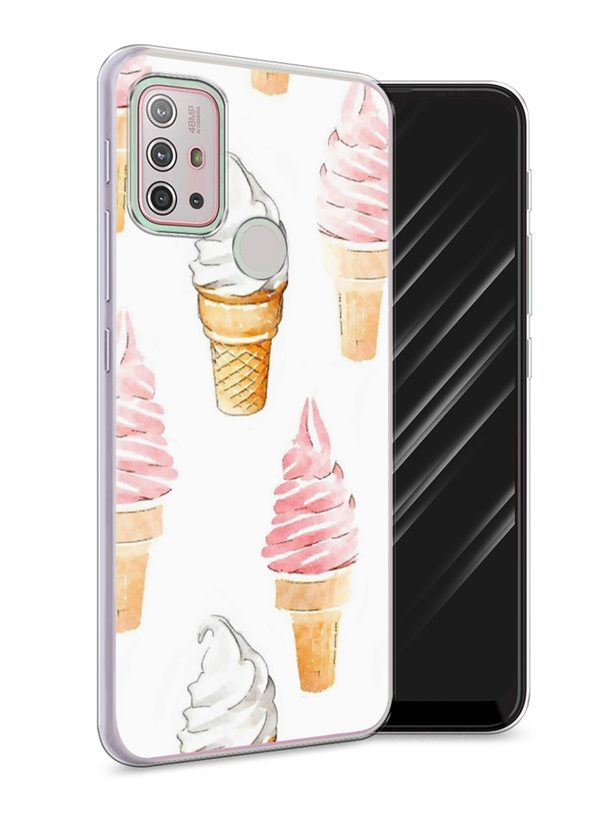 

Чехол Awog на Lenovo K13 Note / Леново K13 Note "Нарисованное мороженое", Белый;розовый, 112950-10