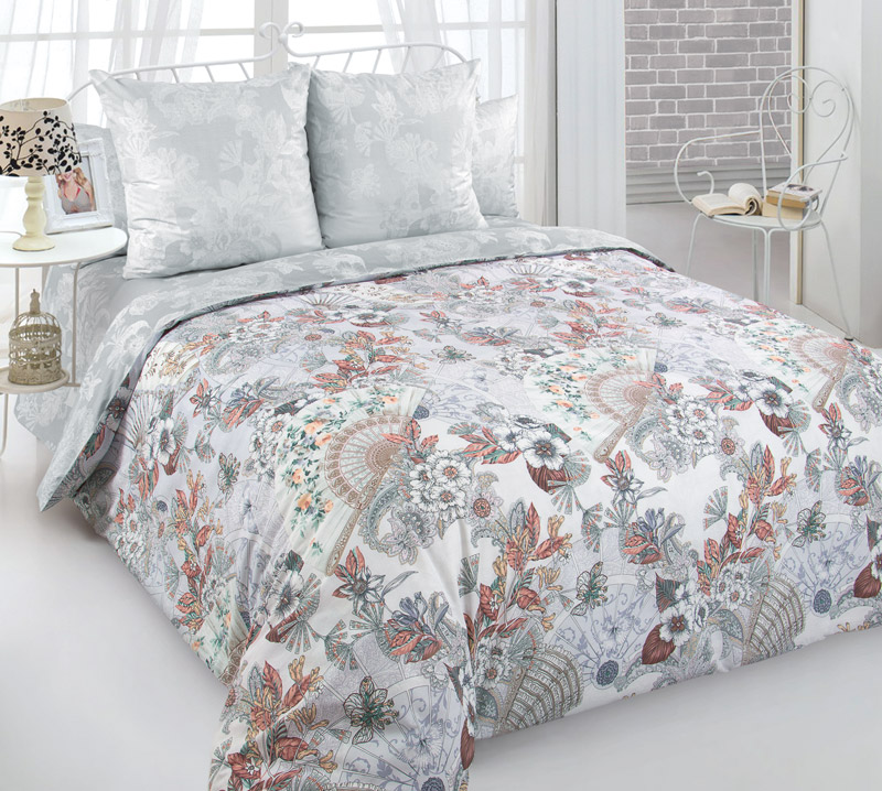 

Наволочки Шелковый веер комп. 1 сер 70х70 - 2 шт. Перкаль -100% хлопок