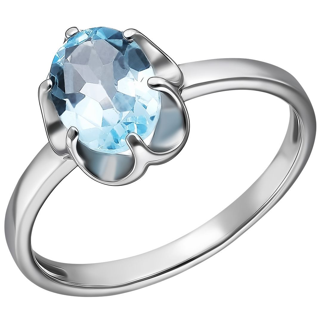 

Кольцо из серебра р. 19 Ювелирочка 1065487, топаз, 1065487