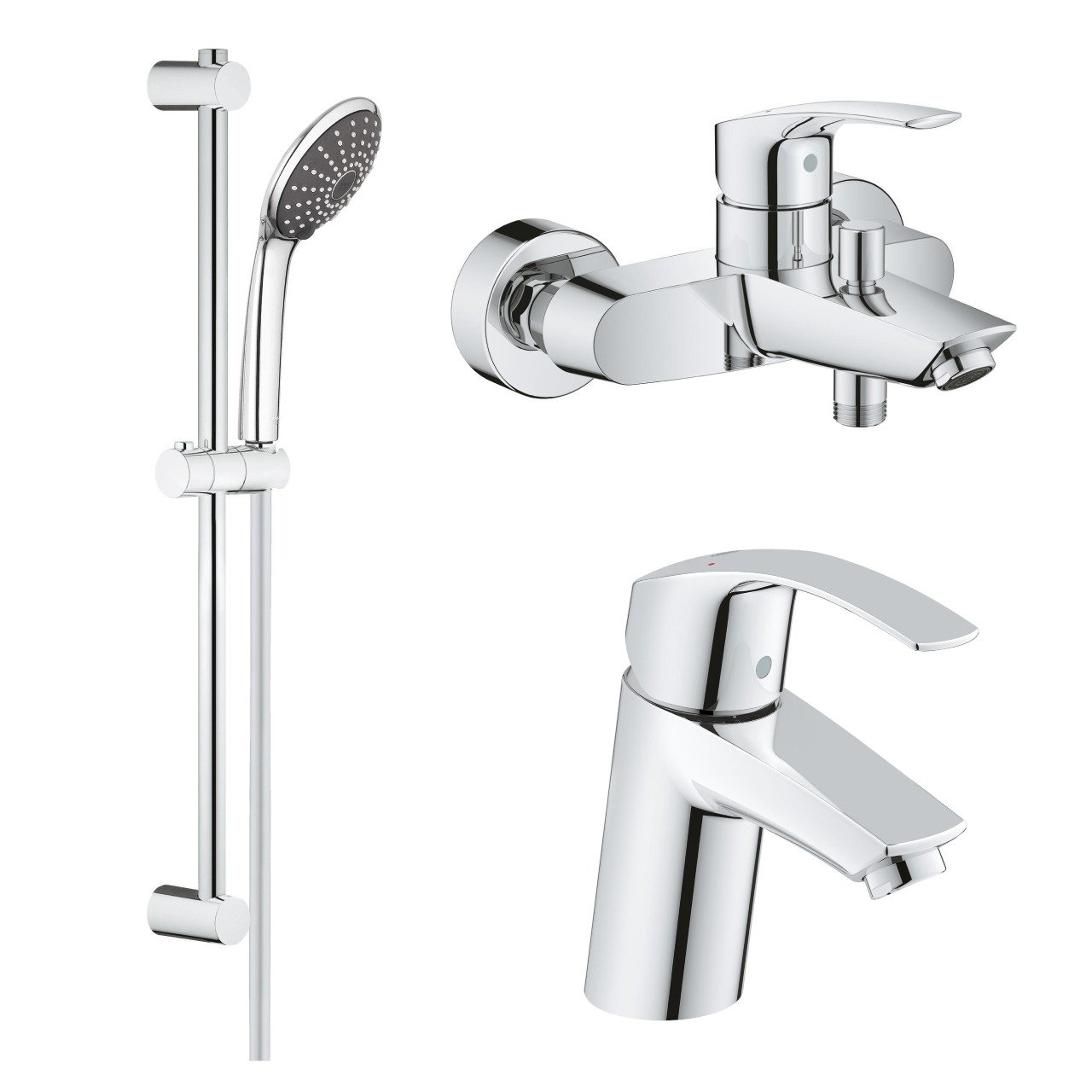 

Комплект смесителей GROHE Eurosmart с душевым гарнитуром, хром (NB0076/S)