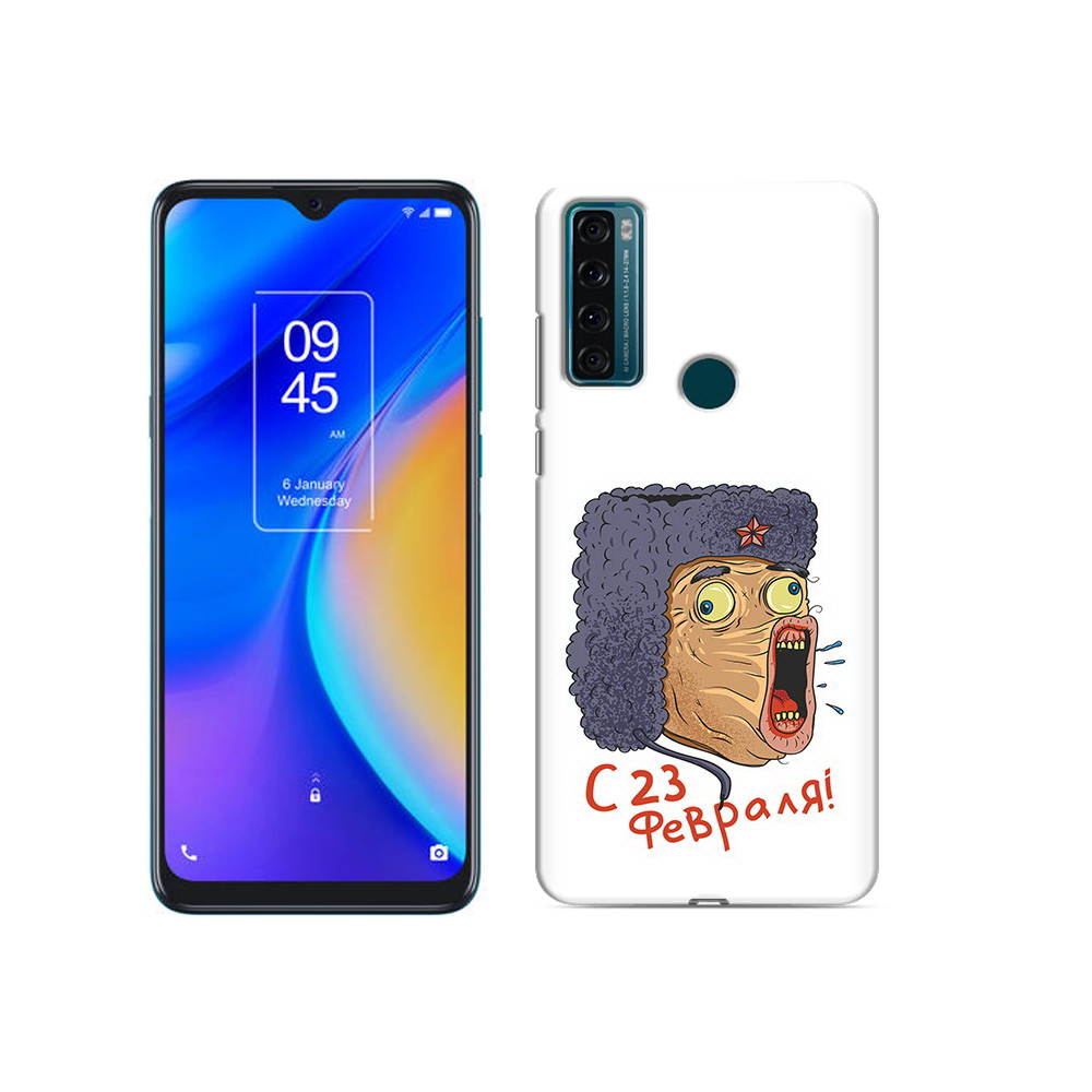 Чехол MyPads Tocco для TCL 20 SE 23 февраля смешная эмоция