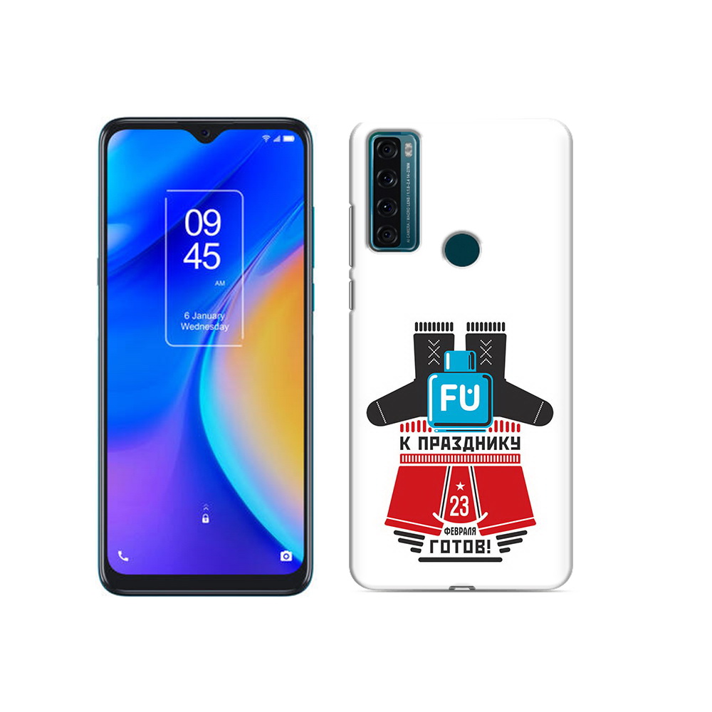 

Чехол MyPads Tocco для TCL 20 SE 23 февраля подарки к празднику, Прозрачный, Tocco