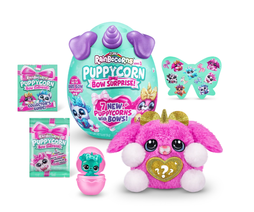 Игровой набор сюрприз в яйце Rainbocorns Zuru Puppycorn Bow Surprise 9269