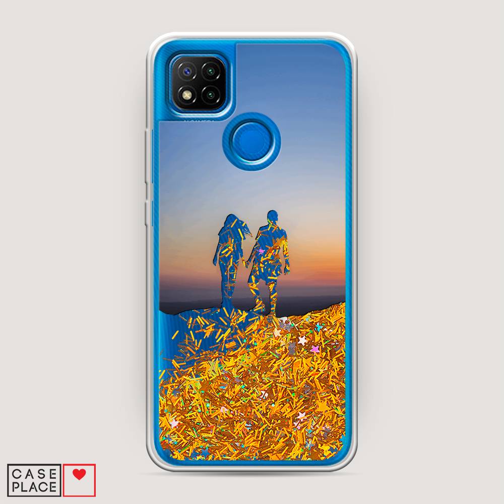 

Жидкий чехол с блестками "Пара на краю света" на Xiaomi Redmi 9C, 39090-1