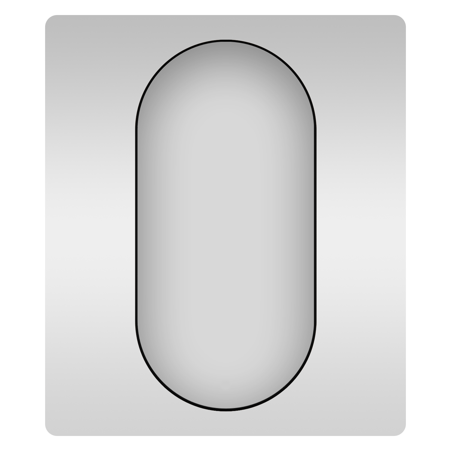 фото Влагостойкое овальное зеркало wellsee 7 rays' spectrum 172201480, 60х120 см