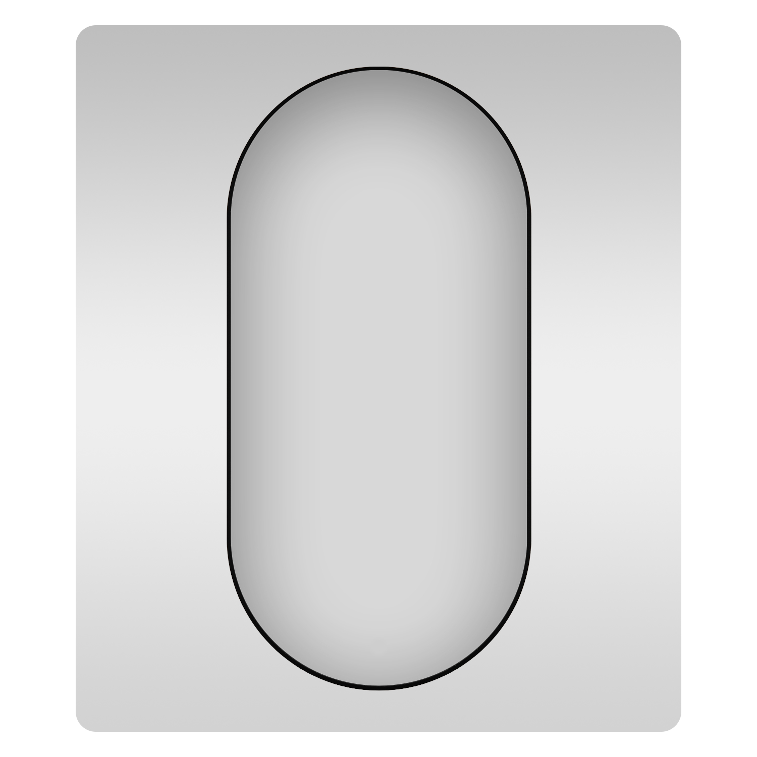 фото Влагостойкое овальное зеркало wellsee 7 rays' spectrum 172201460, 55х100 см