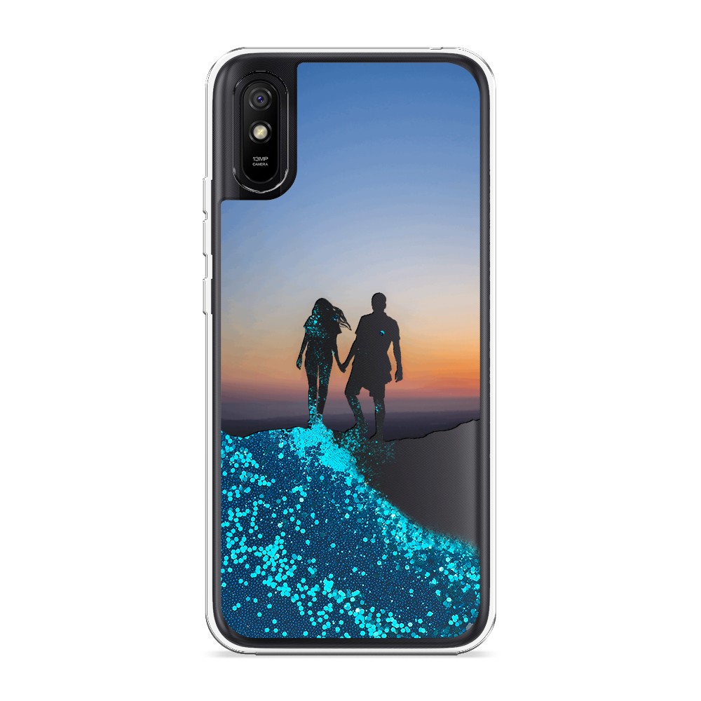 

Жидкий чехол с блестками "Пара на краю света" на Xiaomi Redmi 9A, 38993-1