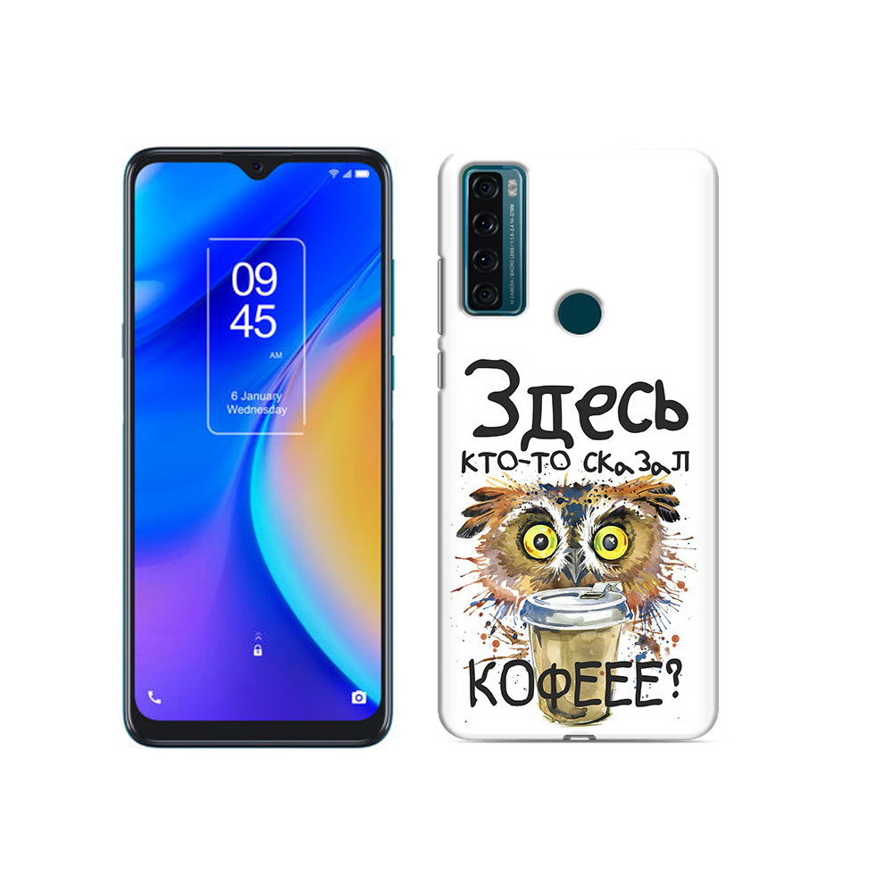 

Чехол MyPads Tocco для TCL 20 SE Любительница кофе, Прозрачный, Tocco