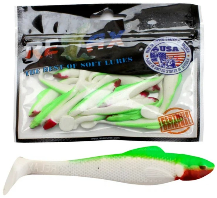 

Мягкая силиконовая приманка риппер Relax Ohio 50 мм., 15 шт., 004, Зеленый;белый, Ohio