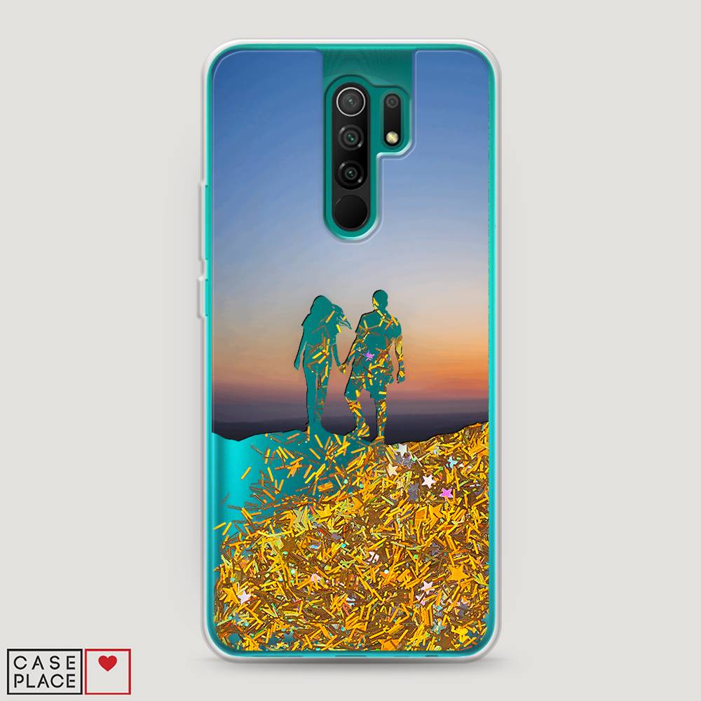 

Жидкий чехол с блестками "Пара на краю света" на Xiaomi Redmi 9, 38390-1