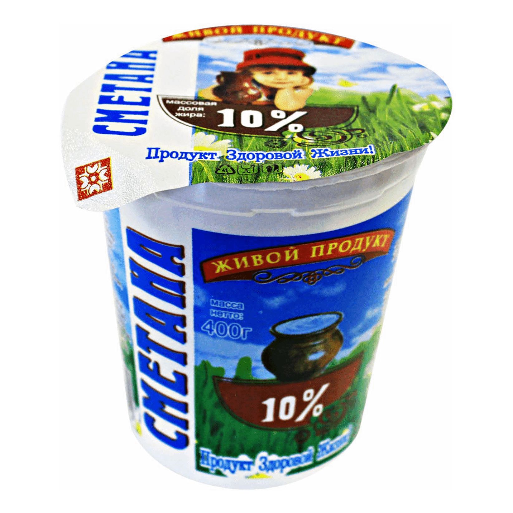 

Сметана Живой продукт 10% 400 г