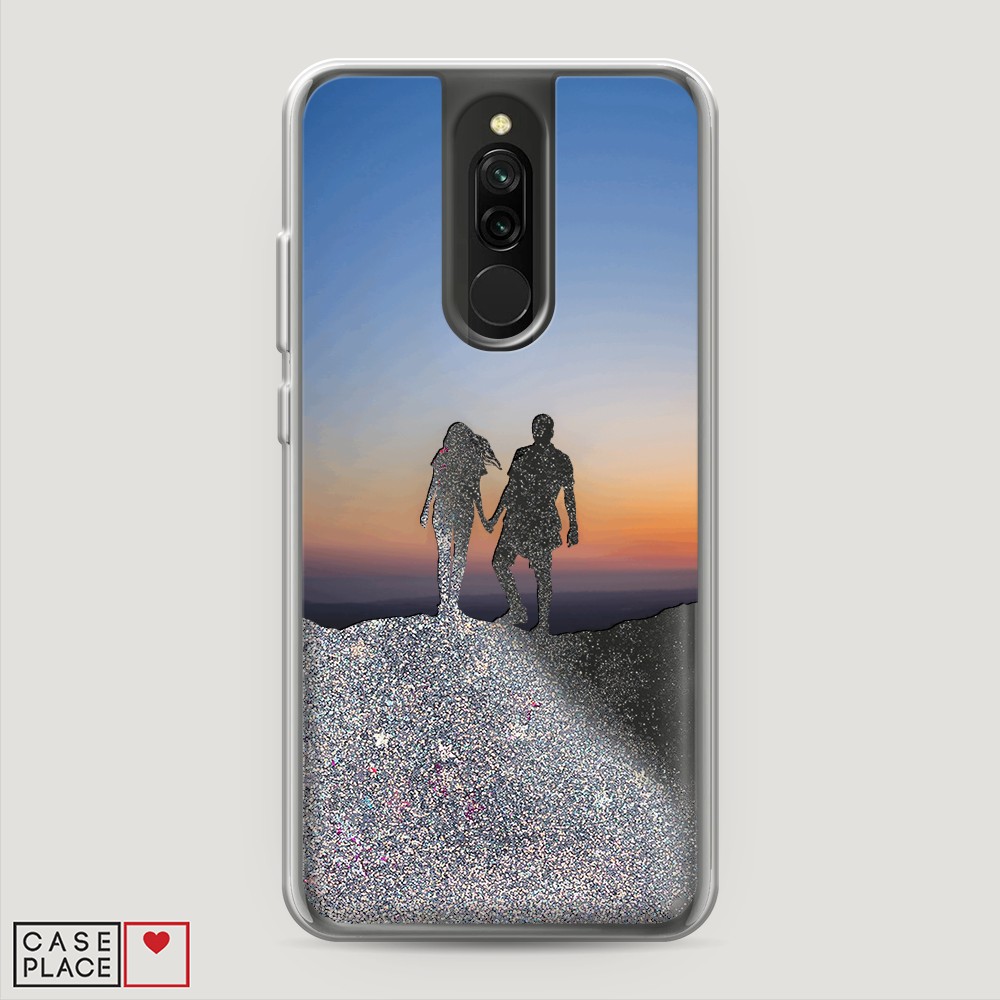 

Жидкий чехол с блестками "Пара на краю света" на Xiaomi Redmi 8, 37191-1