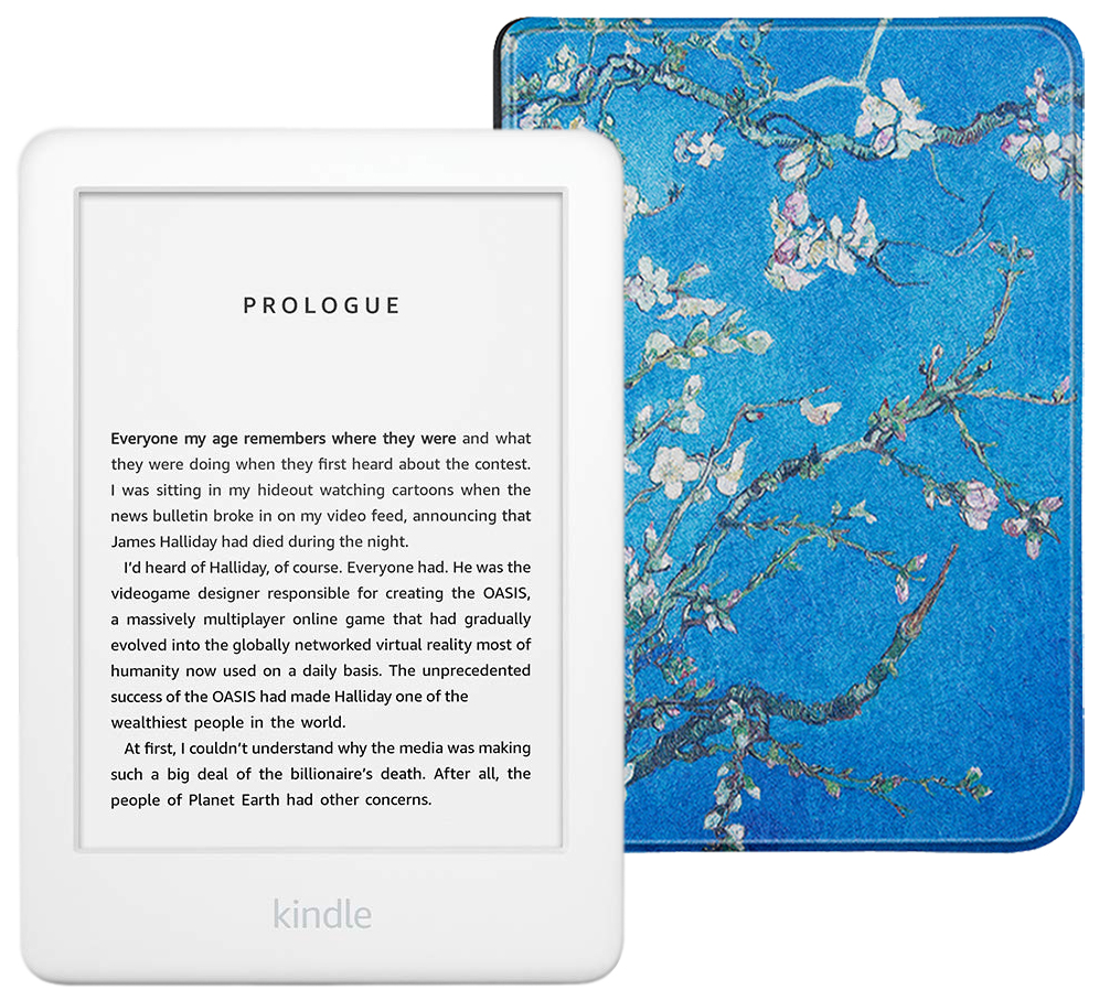 Электронная книга Amazon Kindle 10 8Gb SO White с обложкой ReaderONE Sakura