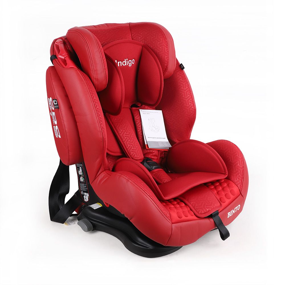 фото Автокресло indigo bento isofix/sps, гр. 1/2/3 9-36 кг, красный