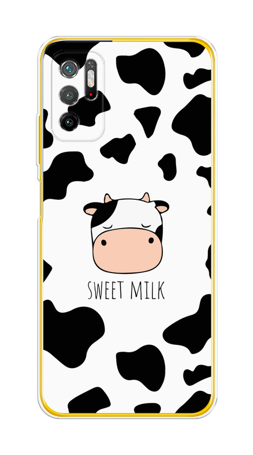 

Чехол на Xiaomi Poco M3 Pro "Sweet milk", Розовый;белый;черный, 311050-1