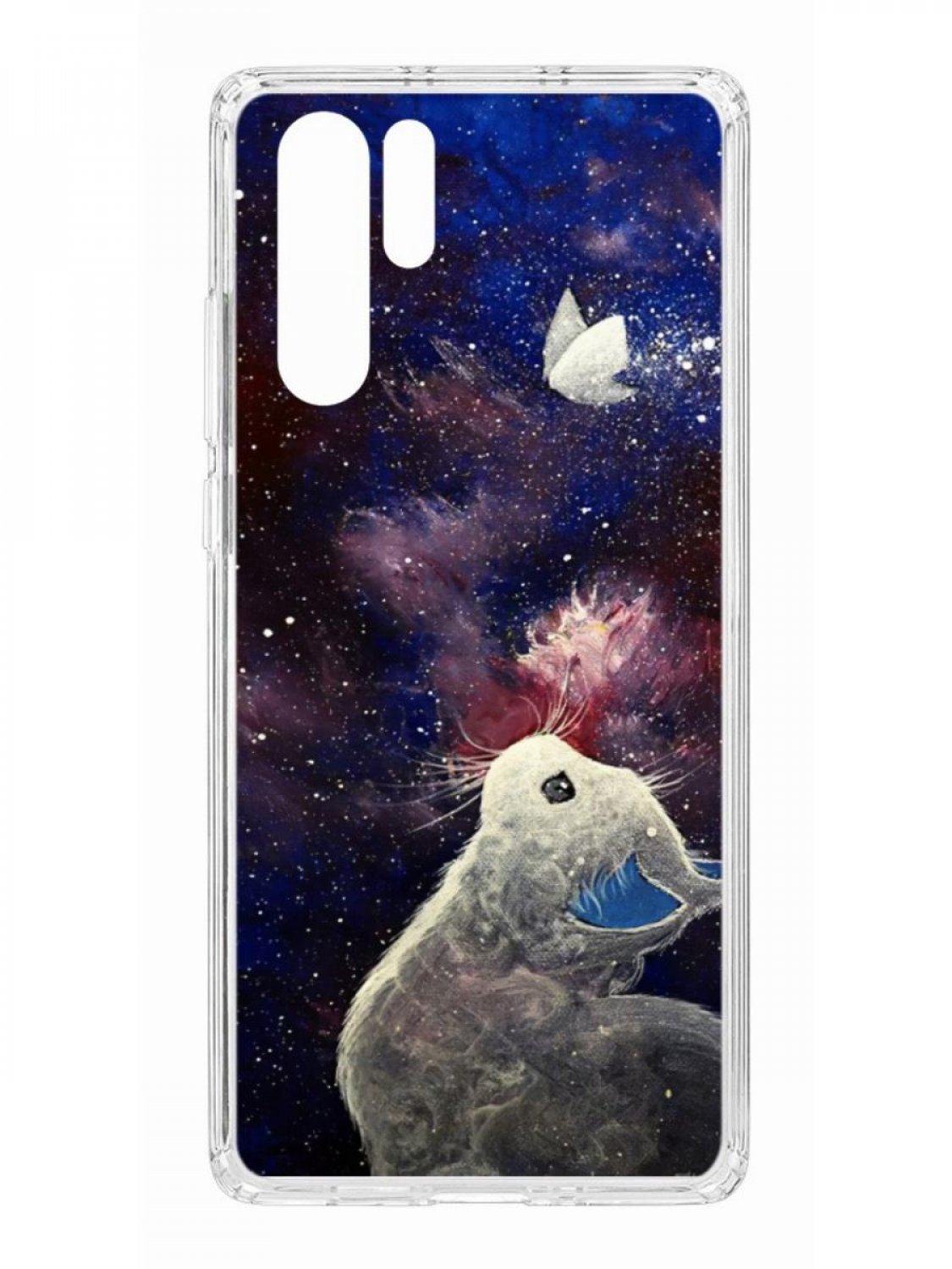 

Чехол для смартфона Huawei P30 Pro КRUЧЕ Print прозрачный с принтом, Синий