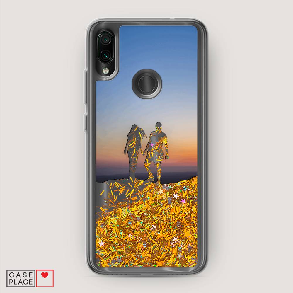

Жидкий чехол с блестками "Пара на краю света" на Xiaomi Redmi 7, 35090-1