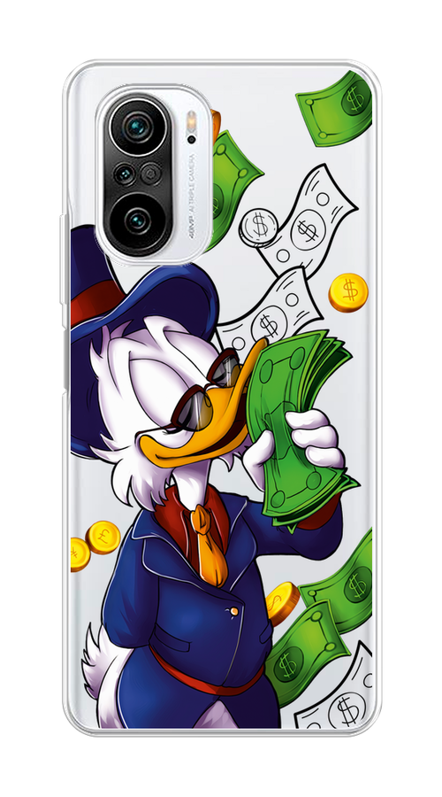 

Чехол на Xiaomi Redmi K40 "Scrooge McDuck with Money", Синий;зеленый;белый, 310950-6