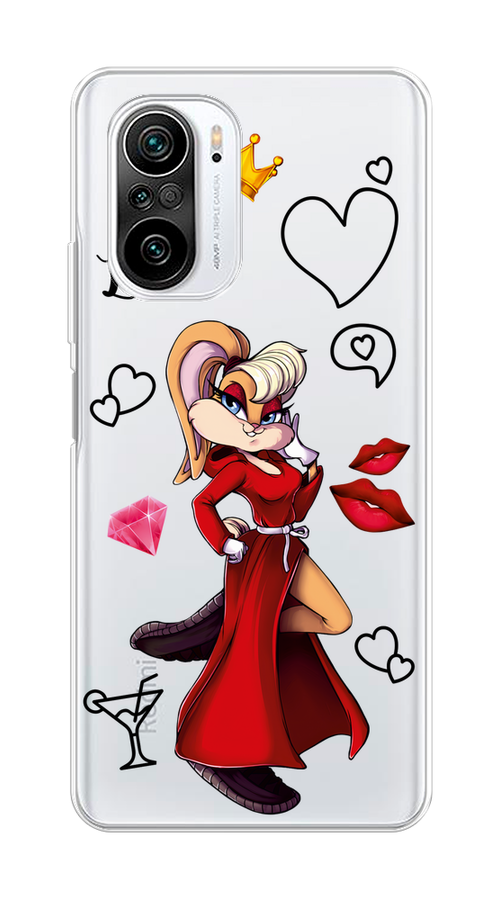 

Чехол на Xiaomi Redmi K40 "Rich Lola Bunny", Красный;бежевый;оранжевый, 310950-6