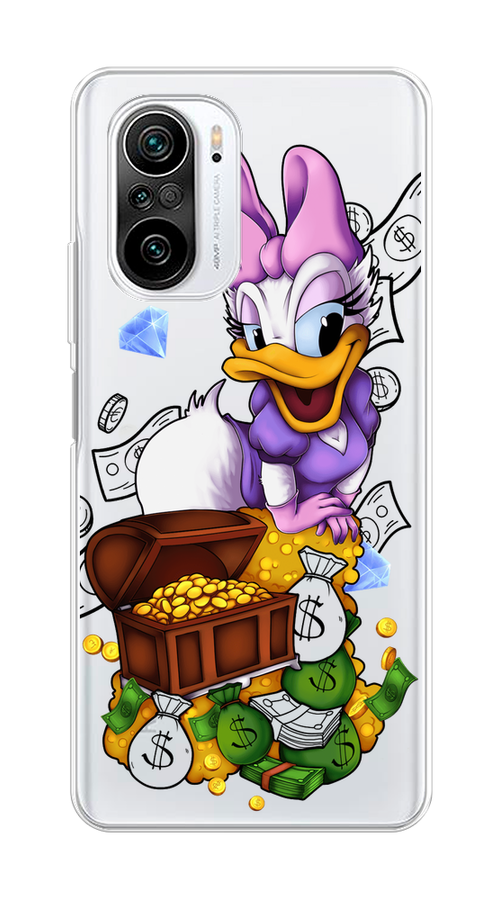 

Чехол на Xiaomi Redmi K40 "Rich Daisy Duck", Коричневый;белый;фиолетовый, 310950-6