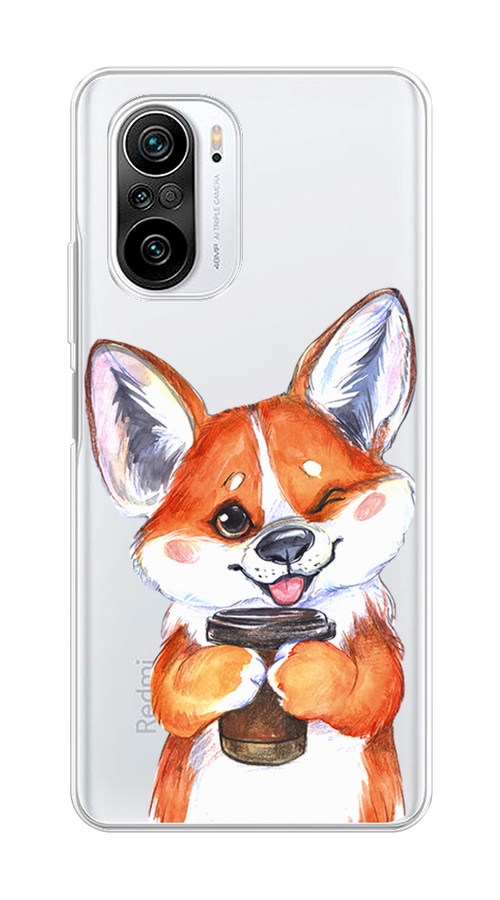 

Чехол на Xiaomi Redmi K40 "Корги с кофе", Оранжевый;белый, 310950-4