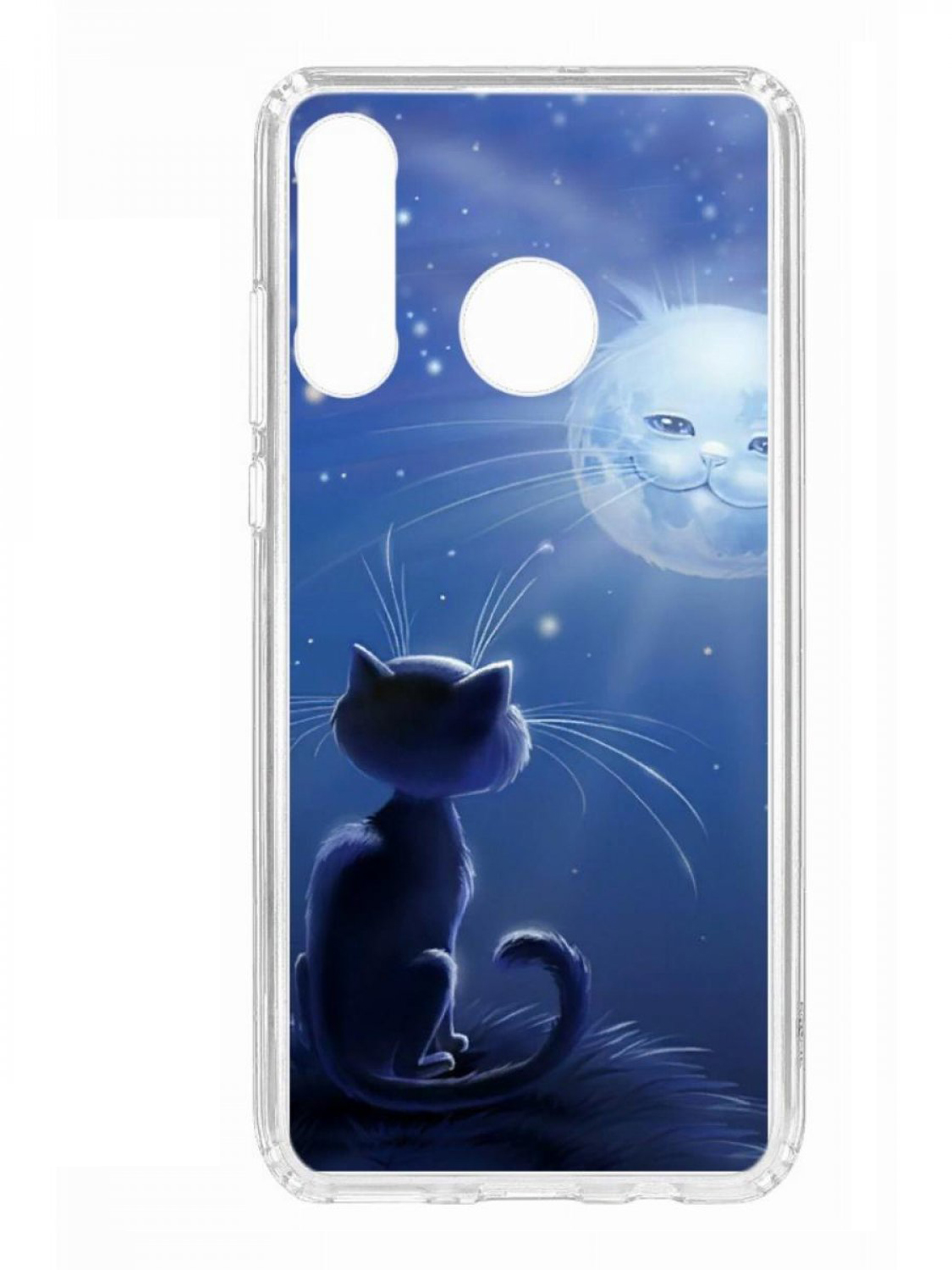 

Чехол для смартфона Huawei P30 Lite КRUЧЕ Print прозрачный с принтом, Синий