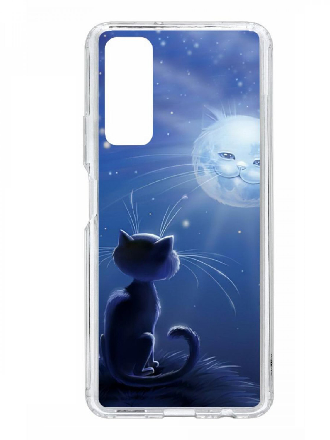

Чехол для смартфона Huawei P Smart 2021 КRUЧЕ Print прозрачный с рисунком, Синий