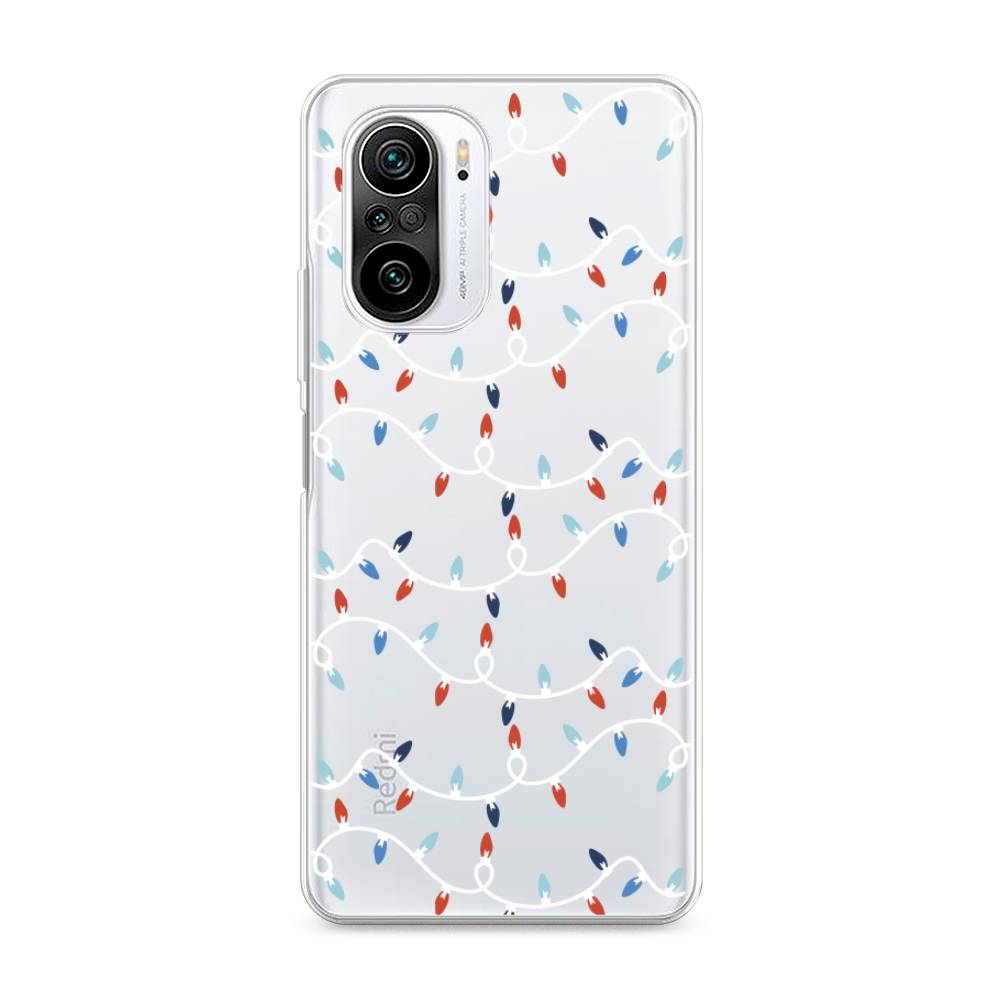 

Чехол на Xiaomi Redmi K40 "Разноцветная гирлянда", Белый;красный;синий, 310950-5