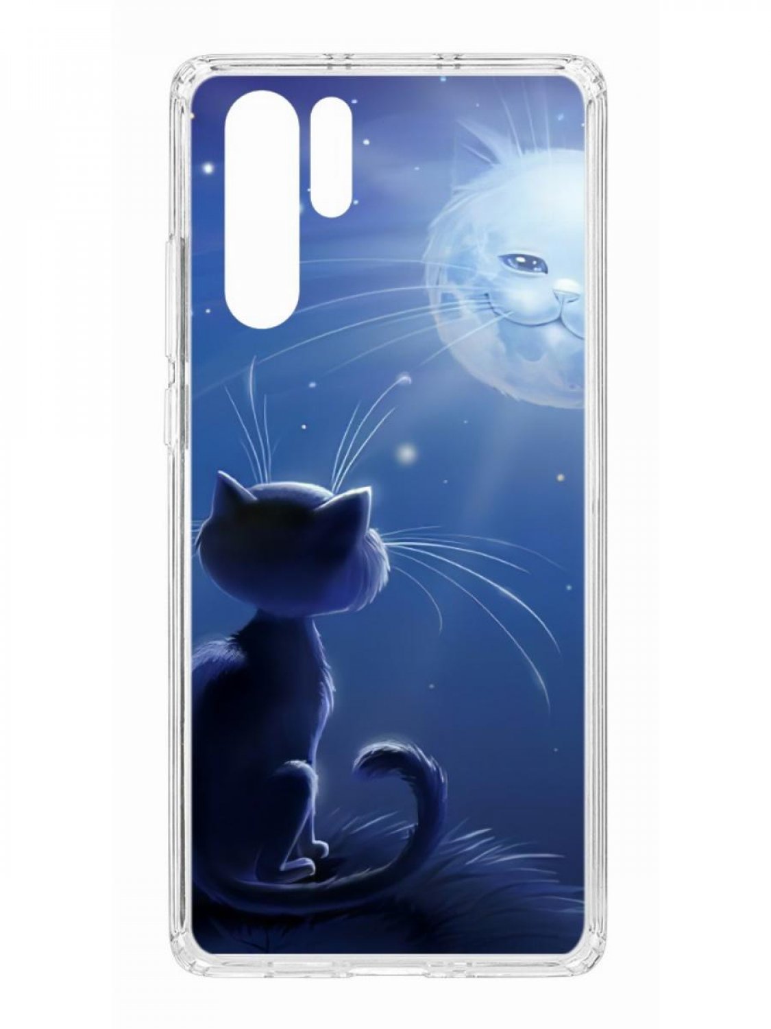 

Чехол для смартфона Huawei P30 Pro КRUЧЕ Print прозрачный с принтом, Синий