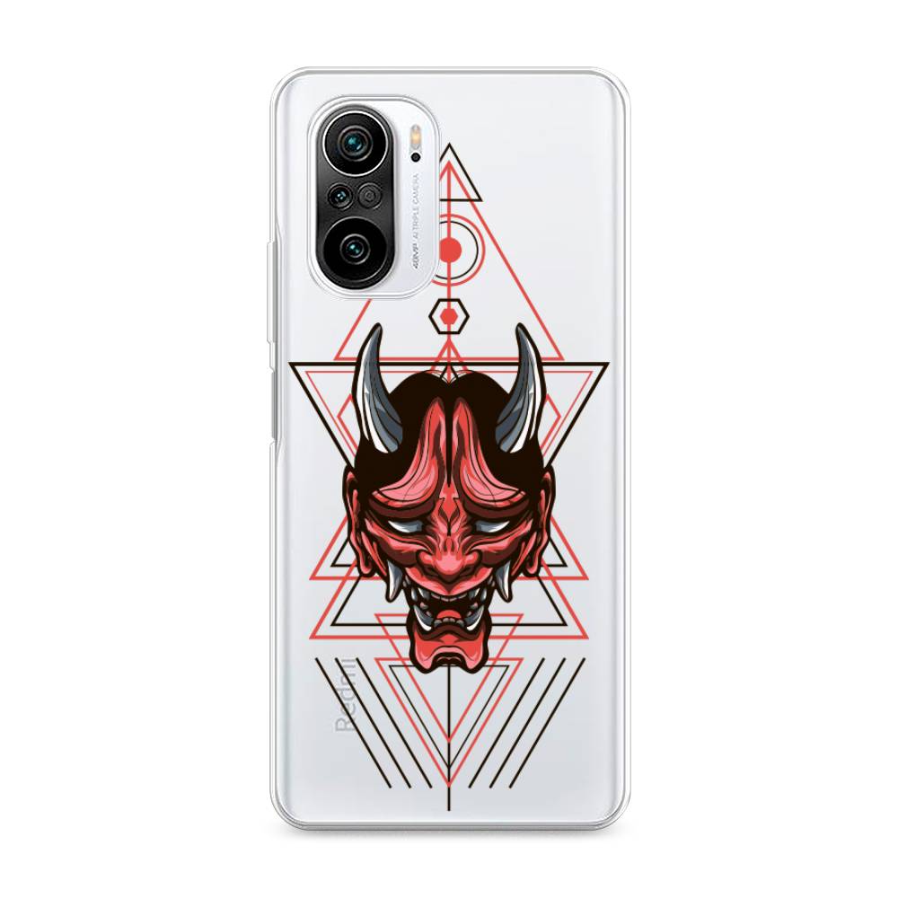 

Чехол на Xiaomi Redmi K40 "Hanya Oni mask", Серый;красный;черный, 310950-4