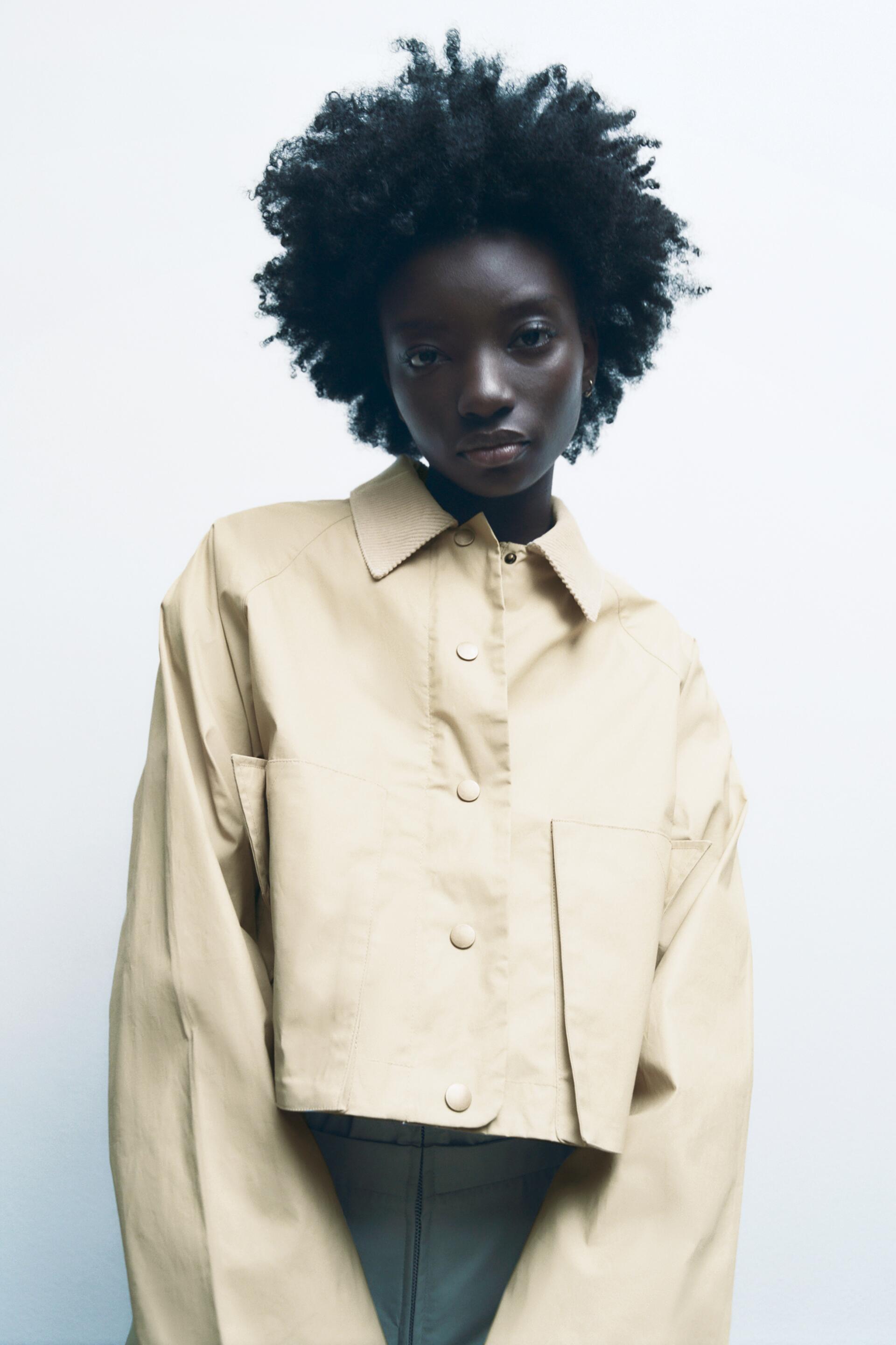 

Жакет женский ZARA 04432702 бежевый M (доставка из-за рубежа), 04432702