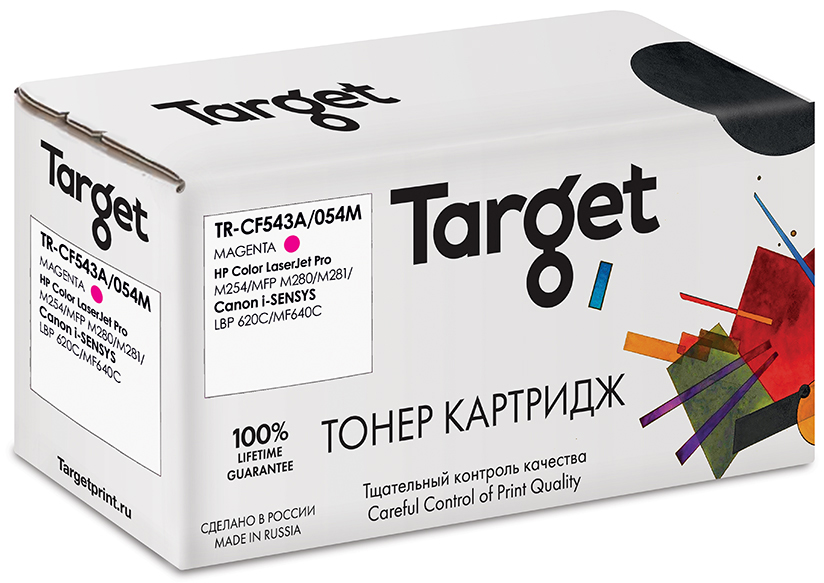 

Картридж для лазерного принтера Target TR-CF543A/054M, пурпурный, совместимый, TR-CF543A/054M