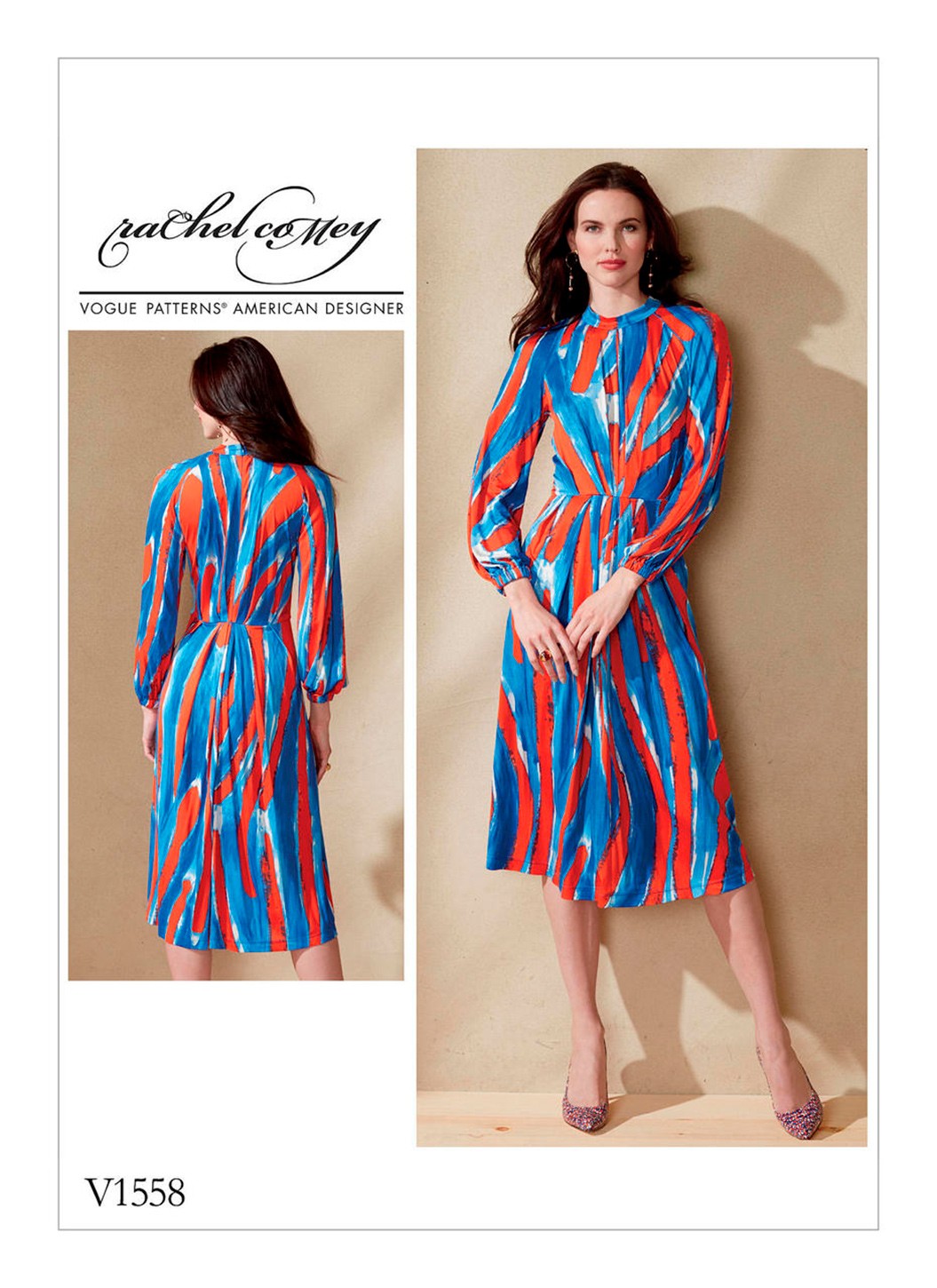 

Выкройка Vogue №1558 — Платье с рукавом реглан от Rachel Comey