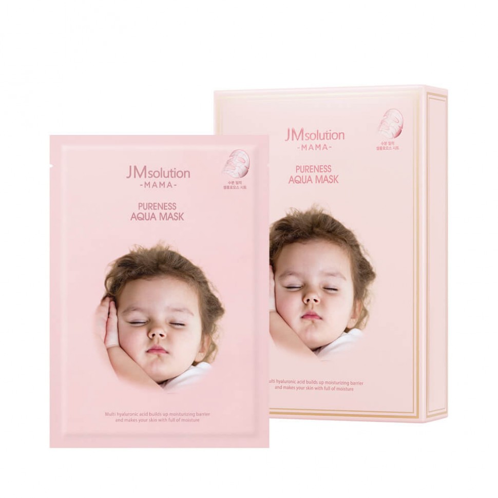 Гипоаллергенная тканевая маска JMsolution для увлажнения кожи Mama Pureness Aqua Mask Plus